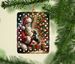 Dachshund And Santa Claus Porcelain Ornament Christmas Tree Hanging Decorations For Home Christmas Holiday, Rectangle, Gift, Multicolor_maomaolike.com