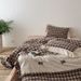 Wholesale INS French Retro Plaid Lace Trim Pure Four-Piece Princess Style Full Cotton Double Layer Gauze 4-Piece Set_maomaolike.com