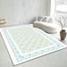 Living Room Rug Large Size Gorgeous Gold Frame Design Bedroom Rug Plush Thickened Machine Washable Thickened Underlay Interior Decorative Rug_maomaolike.com