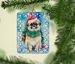 Pekingese Christmas Porcelain Ornament Christmas Tree Hanging Decorations For Home Christmas Holiday, Rectangle, Gift, Multicolor_maomaolike.com