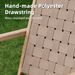 Set Of 2 Patio Chairs, Hand-Made Drawstring Outdoor Dining Chairs Waterproof With Cushion, Metal Chairs For Patio, Deck, Garden, Yard - Wood Grain_maomaolike.com