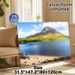 Mountain & Lakeside Painting Poster, Serene Natural Landscape Poster, Tranquil Lake With Snow-capped Mountain And Rocky Shore Design, Ideal For Living_maomaolike.com