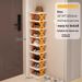 Multi-Tier Folding Shoe Rack, Simple Household Plastic Shoe Organizer, Space-Saving Storage Solution For Doorways And Narrow Spaces_maomaolike.com