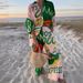 Women's Clothing Fashion Printed Leisure Vacation Style Suit _maomaolike.com