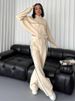 Women's Clothing New Fashion Printed POLO Collar Short Sleeve Tight Hip Wrapped Trousers Suit_maomaolike.com