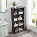Glass Display Cabinet 4 Tier Glass Display Cabinet Storage Curio Cabinet With Flip Up Glass Doors, Collectors Showcase Toy Figure Organizers Rack, Bookcase For Living Room BRO_maomaolike.com