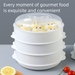 Microwave Oven Steamer Home Use, High-temperature Resistant Multi-layer Steamer, Food-grade Heating With Lid, Steaming_maomaolike.com