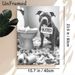 Naughty Dog Themed Painting Poster, Monochrome Humorous Dog Mischief Scene Poster, Playful Relatable Design Ideal For Bathroom And Home Wall Decor_maomaolike.com