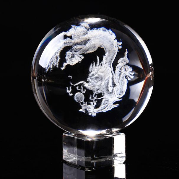 Three-dimensional carved crystal ball high-end Crystal Crafts desktop decoration ornaments a generation of gifts exquisite gifts_maomaolike.com