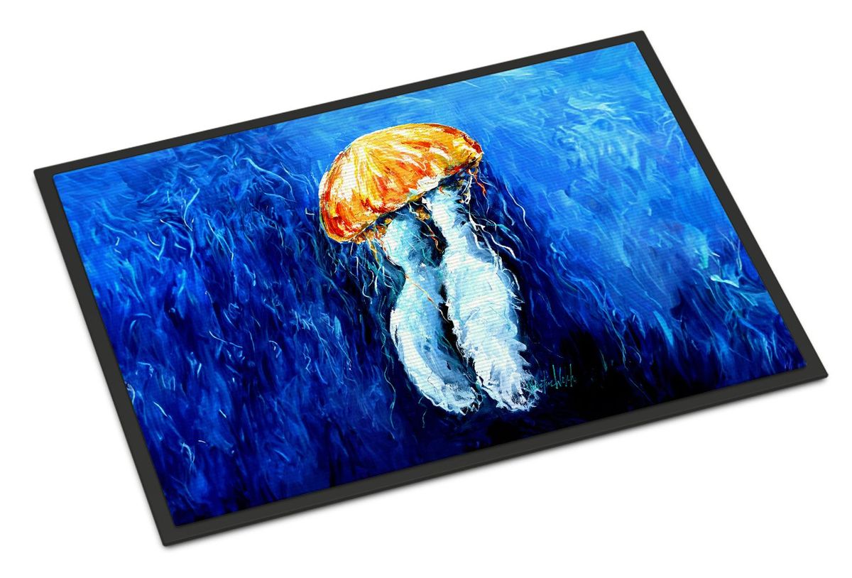 Fanta Sea Jellyfish Doormat Front Door Mat Indoor Outdoor Rugs For Entryway, Non Slip Washable Low Pile, 24H X 36W_maomaolike.com
