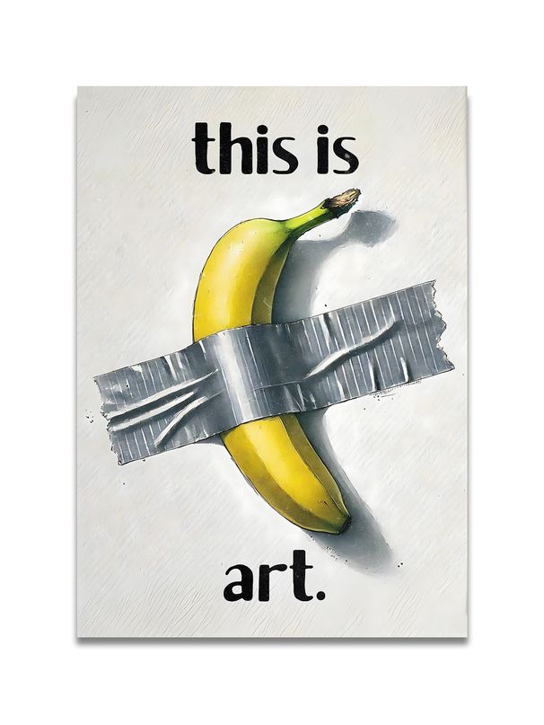 Realistic Style, Banana, Tape, Decorative Art Prints, Home Décor Art,living Room Sofa Backdrop Art, Art Exhibition Pieces_maomaolike.com