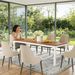 Rectangular Dining Table, 78 Inch Long Kitchen Table For 6-8 PeopleN_maomaolike.com
