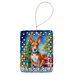 Basenji Christmas Reindeer Porcelain Ornament Christmas Tree Hanging Decorations For Home Christmas Holiday, Rectangle, Gift, Multicolor_maomaolike.com