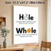 Homophone "Hole & Whole" Educational Painting Poster, Clear Minimalist Typographic & Illustrative Poster, Aids In Distinguishing Confusing Homophones_maomaolike.com
