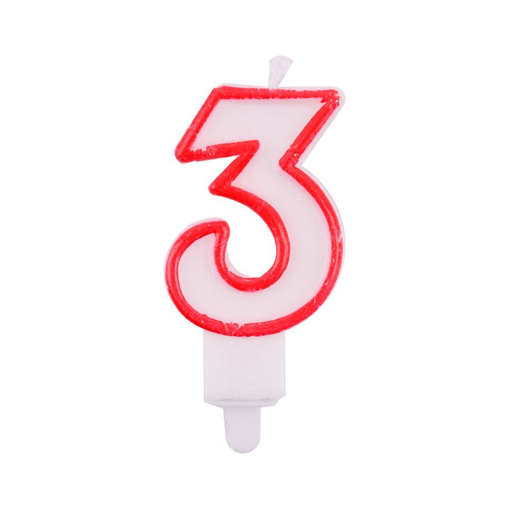 Number 3 Birthday Candle 3D Number Happy Birthday Cake Candles For Birthday Party Wedding Decoration Reunions Theme Party 7cm 24pcs_maomaolike.com