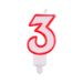 Number 3 Birthday Candle 3D Number Happy Birthday Cake Candles For Birthday Party Wedding Decoration Reunions Theme Party 7cm 24pcs_maomaolike.com