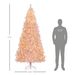 7.5 FT Tall PreLit Artificial Christmas Tree With Realistic Branches, 500 Warm White LED Lights And 1346 Tips, Pink_maomaolike.com