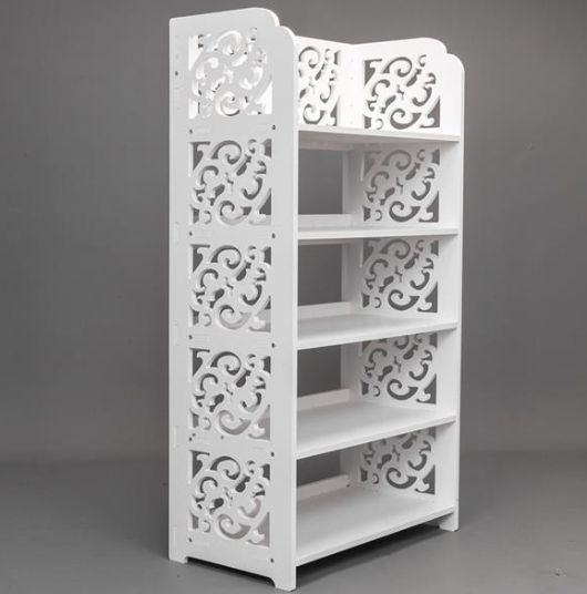WPC - 5 Layers Carved Shoe Rack - A - 42X24X80cm_maomaolike.com