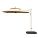 Round Cantilever Umbrella With Center Pole, Beige Base Not Included_maomaolike.com