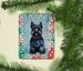Scottish Terrier Christmas Porcelain Ornament Christmas Tree Hanging Decorations For Home Christmas Holiday, Rectangle, Gift, Multicolor_maomaolike.com