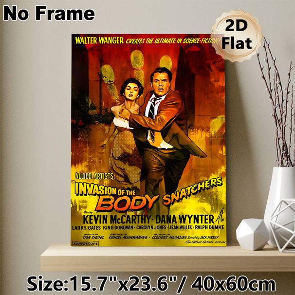 Sci-fi Movie Invasion Of The Body Snatchers Painting Poster, Vintage Retro Dramatic Suspenseful Scene Poster, Captivating Nostalgic Sci-fi Artwork_maomaolike.com
