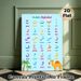 Arabic Alphabet Painting Poster, Vibrant Illustrated Arabic Alphabet With Camel & Palm Trees Poster, Practical For Arabic Language Learning, Ideal For_maomaolike.com