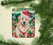 Yellow Labrador Retriever Christmas Porcelain Ornament Christmas Tree Hanging Decorations For Home Christmas Holiday, Rectangle, Gift, Multicolor_maomaolike.com