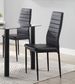Modern Black Metal Side Chairs Set Of 2 With Leather Upholstery For Dining Room_maomaolike.com