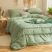 Home Textile Solid Color Washed Bohemian Tassel Quilt Set_maomaolike.com
