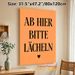 German Quote Painting Poster, Warm Orange Minimalist Typographic Poster, Cheerful Reminder To Spread Positivity, Ideal For Home, Office And Entryway_maomaolike.com