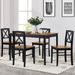 Eco-Friendly Solid Wood Dining Set - Sustainable Home & Restaurant Furniture With Black Metal Accents, Light Brown_maomaolike.com