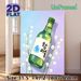 Korean Soju & Lily Of The Valley Painting Poster, Soft Pastel Style Illustration Poster, Delicate Whimsical Decor Ideal For Home Bar, Kitchen Or_maomaolike.com