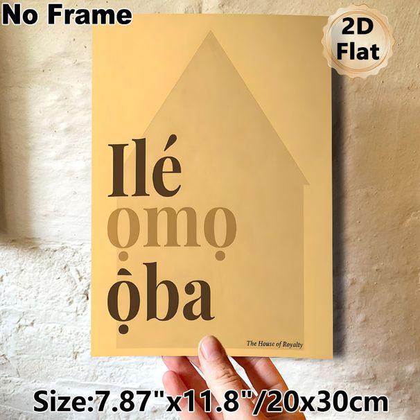 The House Of Royalty Typographic Painting Poster, Warm-toned Minimalist Typographic Poster, Features Cultural Script And House Silhouette, Adds_maomaolike.com