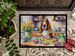 Decorating Easter Basset Hound Doormat Front Door Mat Indoor Outdoor Rugs For Entryway, Non Slip Washable Low Pile, 24H X 36W_maomaolike.com