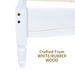 Queen Wood Bed Frame With Fabric Upholstered Headboard, Solid Rubber Wood Foundation With Wood Central Supports, 1000 Lb Capacity, Easy Assembly, No Box Spring Needed, White_maomaolike.com