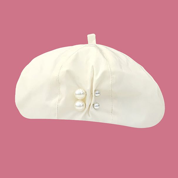 Hot Sale Pearl Berets for Women Girls Thin Cotton Solid Color Octagonal Hat Korean Fashion Versatile Painter Ladies Grace Newsboy_maomaolike.com