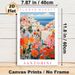 Santorini Flower Market Painting Poster, Vibrant Coastal Town With Lush Blooming Colorful Florals Poster, Delivers Fresh Warm Ambiance, Ideal For_maomaolike.com