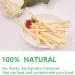 100pcs/500pcs Bamboo Fork - 9Cm/3.54In, Disposable Double Prong Fruit Tail Forks_maomaolike.com