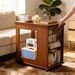 Bamboo Folding Edge Table With Movable Storage, Foldable Tabletop Suitable For Beds And Sofas, Saving Space, Multiple Storage Spaces, Natural Texture_maomaolike.com