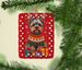 Yorkshire Terrier Holiday Christmas Porcelain Ornament Christmas Tree Hanging Decorations For Home Christmas Holiday, Rectangle, Gift, Multicolor_maomaolike.com