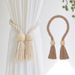 Hot Selling New Country Style Curtain Tiebacks Natural Wood Strong No-Drill Magnetic Buckle Rope Tie Band 2p-set_maomaolike.com