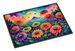 Zinnias In Color Doormat Front Door Mat Indoor Outdoor Rugs For Entryway, Non Slip Washable Low Pile, 24H X 36W_maomaolike.com