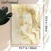 Abstract Marble Pattern Painting Poster, Luxury Gold-toned Swirling Fluid Art Poster, Elegant Decorative Piece Suitable For Living Room, Bedroom And_maomaolike.com