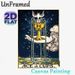 Tarot Ace Of Cups Painting Poster, Vintage Mystical Style Poster, Intricate Design With Golden Cup, Dove, Starry Sky And Flowing Water, Suitable Decor_maomaolike.com