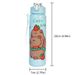 Capybara Cartoon Straw Cup, Cute Insulated Water Bottle With Zipper, Large Capacity, Lightweight & Portable For School,_maomaolike.com