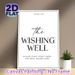 Wishing Well Themed Painting Poster, Minimalist Black & White Typographic Poster, Clear Guidance For Leaving Cards And Well Wishes, Ideal For_maomaolike.com