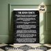 The Seven Tenets Painting Poster, Monochrome Brick Wall Text Poster, Inspirational Guiding Principles Decor Suitable For Home Office, Study Space_maomaolike.com
