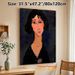 Bob-haired Woman Portrait Painting Poster, Expressionist Style Soft-toned Portrait With Rose Detail Poster, Timeless Artistic Decor Ideal For Living_maomaolike.com