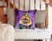 Pomeranian King Of Mardi Gras Throw Pillow Machine Washable, Indoor Outdoor Decorative Pillow For Couch, Bed Or Patio, 14Hx14W_maomaolike.com