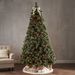 9' Cashmere And Snow Bristle Mixed Tree With 105 Pine Cones And 1200Clear Lights-UL,2317tips,Dia:69_maomaolike.com